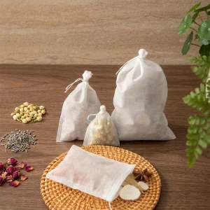 100 Pcs 8x10cm Disposable Non Woven Fabric Tea Bags Spice Filters Food Grade Print Option