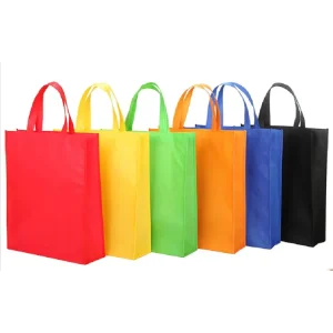 250Pcs 13.8×16.1×4.7inch Reusable Non Woven Polypropylene Bags for Supermarket Grocery Packaging