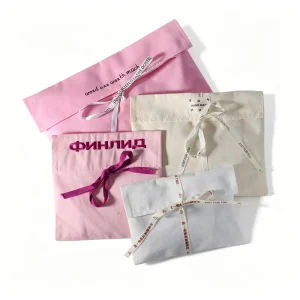 30*40cm Custom Digital Printed Logo Cute Fabric Packaging Cotton Envelope Bags Canvas Envelope Pouch for Clothes