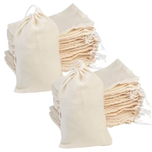 4X6 Inch Natural Cotton Drawstring Bag Reusable Muslin Screen Printed Jewelry Glasses Eyewear Storage Recyclable
