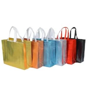 500pcsLot Fashion Luxury Custom Print Logo Color Size Lamination Non Woven Bags New Style Shopping Cloth Packaging