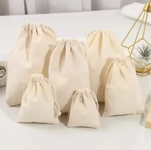8*11cm Cotton Bag Natural Cotton Pouch Gift Bag 100% Cotton Drawstring Muslin Drawstring Bag Storage Packing Pouch Bag