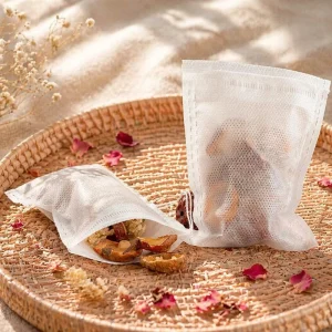 8x10cm Biodegradable Non Woven Drawstring Empty Tea Bags with Loose Leaf Filter for Household Beverage Use