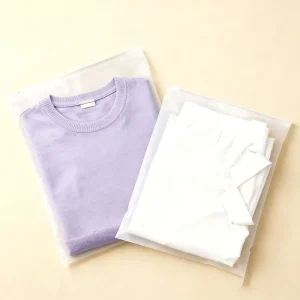 Bag with Logo for Clothing Custom Packaging Bag Garment Clothing Retail Packaging Bags PE Zipper
