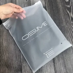 Biodegradable Custom Logo Translucent Matte Frosted Ziplock Seal Plastic Poly Zip Lock Zipper Bag for Clothing