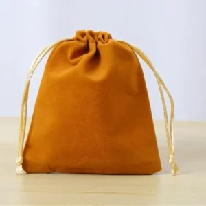 Biodegradable Jute Cotton Blend Drawstring Coffee Bags with Valve Custom Printed Bulk Packaging