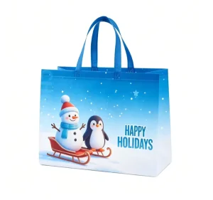 Biodegradable Recycled PP Non Woven Shoulder Tote Bag Reusable Shopping Bag Custom Silk Screen Printing Logo Supermarket Gift