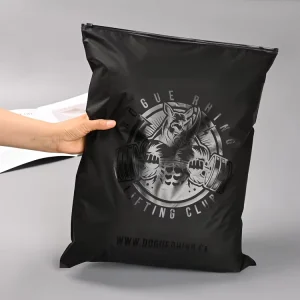 Black Matte Ziplock Bag Eco-Friendly Custom Printing T Shirt Frosted Zipper Bag Swimwear Ziplock Clothing
