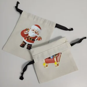 Canvas Cotton Packaging Bags Cute Gift Bags Practical Jewelry Pouch with Drawstring for Wedding Party and DIY Craft