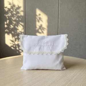 Chuanghua Luxury Reusable Recyclable Embroidery Logo Linen Cotton Envelope Pouches Jewelry Wedding Lace Clothing Packaging Bag