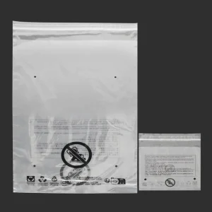 Clothing Packaging Recyclable Warning Logo Poly Plastic Bag Garment Bag Poly Bags for Packaging