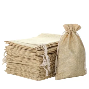 Coffee Beans Sachets Colored Jute Bags Textile Packaging Digital Printing Wedding Favor Gift Dust Collection Bag