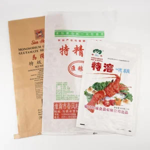 Color Printed Woven Bag for Rice and Wheat Packaging Customizable Design 50kg Capacity Durable and Reusable