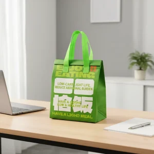 Colorful Non Woven Fabric Eco Friendly Recyclable Customizable Packaging Bags Hand Held Commercial Gift Food Catering Milk Tea