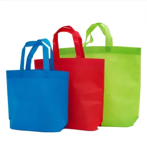 Colorful Printed Non Woven Bag Eco Friendly Tote Bag Reusable Custom Logo Option Heat Pressed Flat Mouth Design Shopping