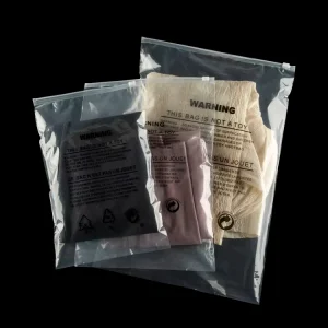 Compostable Ziplock Clothing Clothes Packaging Bags Custom Size Transparent Plastic Ziplock Bags for Clothes Packaging
