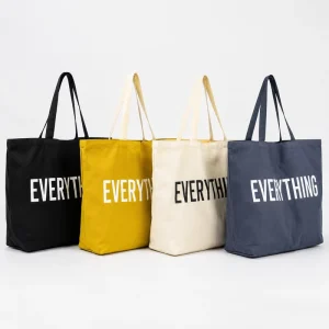 Cotton Canvas Shopping Bag Oversized Tote Bag Custom Logo for Supermarket Retail Promotion Bulk OEM ODM