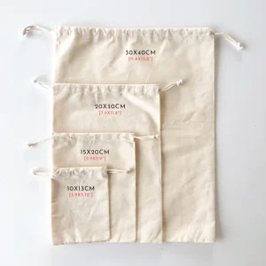 Cotton Drawstring Bag Personalized Jewelry Packaging Pouch Eco Friendly Gift and Favor Bag Bulk Natural Cotton Fabric Bags