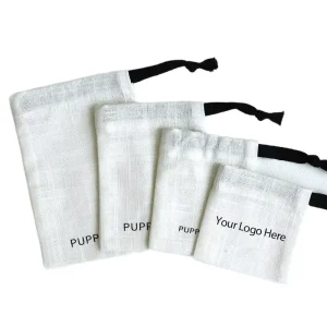 Cotton Drawstring Mesh Bags Garment Cosmetic Makeup Shopping Canvas Bags for Women Cotton Textile Packaging