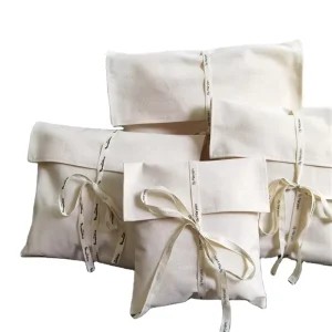 Cotton Envelope Dust Bag White Jewelry Cosmetic Packaging