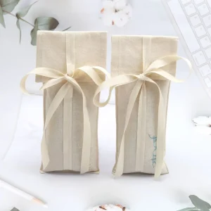 Cotton Envelope Gift Packaging Cloth Dust Bag Natural Luxury Jewelry Cosmetic Envelope Pouch Organic Recycled Cotton Dust Bag