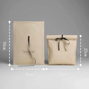 Cotton Envelope Pouch with Logo Brushed Flannel Dust Bag for Clothing Packaging Jewelry Storage Bag