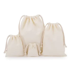 Cotton Mesh Bags Drawstring Bag Custom For Fruit And Vegetables Storage Reusable Produce Net Mesh Drawstring Bag For Grocery