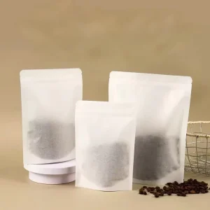 Cotton Paper Stand Up Pouch Thickened White Cotton Paper Sealed Storage Bag Tea Packaging Bag