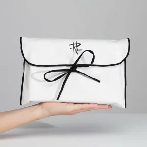 Cotton Twill Clothes Hair Envelope Bag Organic Custom Logo Printed Cotton Gift Handbag Wallet Lingerie Shoe Dust Bag