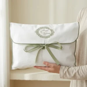Cotton Twill Envelope Pouch for Clothes Custom Logo Printed Gift Handbag Hair Bundle Wallet Packing Cotton Dust Bag