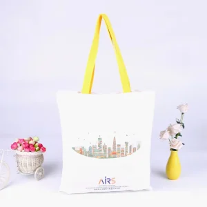 Custom 100% Cotton Fabric Beach Bag Recycle Organic Cotton Carry Bag Shopping and Canvas Dust Bag for Packaging