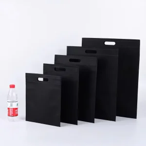 Custom 130GSM Non Woven Polypropylene Tote Die Cut Handle D Cut Promotion Shopping Bag BPA Free Eco Friendly Department Store