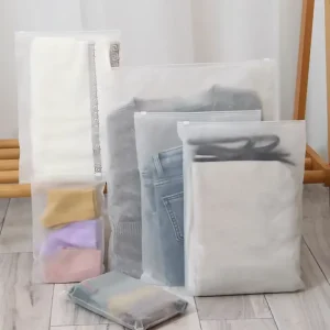 Custom Apparel Clothing Packaging Plastic Zipper Bags Logo Printed Plastic LDPE Matte Zip Lock Bags Shipping Frosted Zipper Bags
