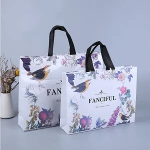 Custom Bag Non Woven Packaging Shopping Loop Handle Bags Non Woven Shopping Tote Bag