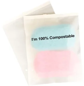 Custom Biodegradable Garment Bag Packaging Ziplock Compostable Cloth Packaging Bags