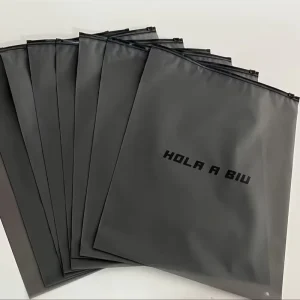 Custom Biodegradable Plastic Packaging Bags T Shirt Frosted Zipper Bag Swimwear Ziplock Clothing Transparent Bags With Logo