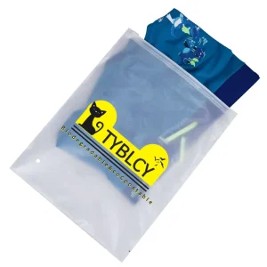 Custom Biodegradable Zipper Bag for Clothing PLA Compostable Zip Lock Garment Packaging with Logo