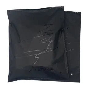 Custom Black Garment Zipper Bag Reusable Clothing Packaging Bag with Logo for Boutique Clothing Shipping Supplier Supplier OEM