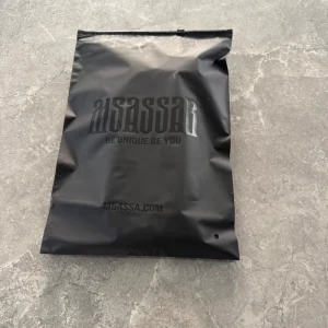 Custom Black Logo Frosted PE Ziplock Bags Resealable Self Seal Underwear Packaging Plastic Plastic Zipper Bag