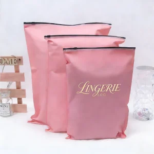 Custom Black Ziplock Garment Bags Biodegradable Eco-Friendly Plastic for T-Shirt and Apparel Packaging