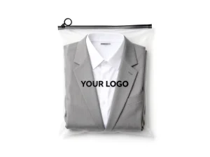 Custom Branded Garment Bags Plastic Packaging Zipper Lock for Online Store Shipping