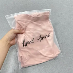 Custom Clear Frosted Zipper Bags Packaging Clothes Poly Zipper Lock Bag Packaging for Clothing Package Custom EVA White 50pcs