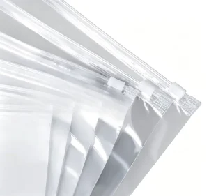 Custom Clear PE Double layer Garment Bags Matte EVA Zipper Pouches Underwear Packaging Socks Towel Clothing Bags