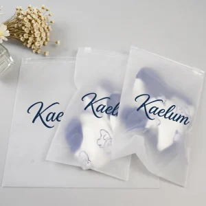 Custom Clothing Ziplock Bag CPE Plastic Frosted Clothing Packaging Bag Apparel Zipper Bag Custom Print Logo Garment Zipper Bag