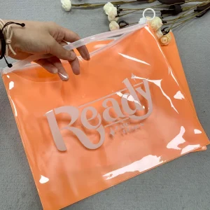 Custom Clothing Ziplock Packaging Bags for Clothes Custom Logo Printed Zip Lock Bags Clothes PVC Zipper Recycle Plastic Bags