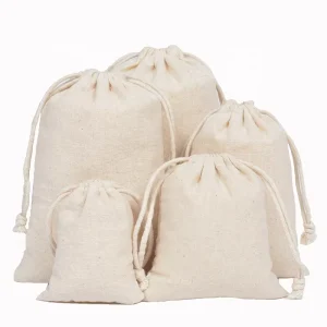 Custom Cotton Drawstring Pouch Bags Reusable Eco Friendly Blank Small Organic Cotton Drawstring Bag With Logo