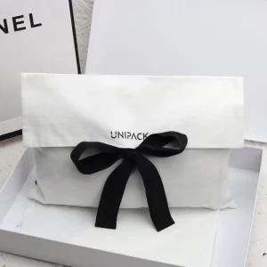 Custom Cotton Linen Flap T-shirt Packaging Dust Bag with Logo Printed Gift Handbag Shoe Clothes Storage Envelope Cotton Pouch