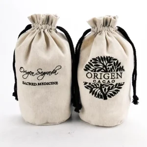 Custom Cotton Packaging Bag with logo Organic Drawstring Cotton Dust Bag for Jewelry Gift Packaging Cotton Pouch