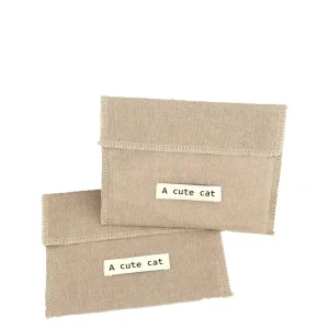 Custom Design Logo Cotton Clothes Packaging Flap Pouch Recyclable Satin Fabric Envelope Bags Canvas Twill for Dust Shoe Handbag