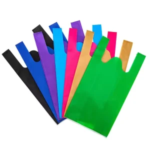Custom Eco Friendly Non Woven Fabric Shirt Bag Self Sealing Adhesive Recyclable Plastic Clothing Packaging for Supermarket